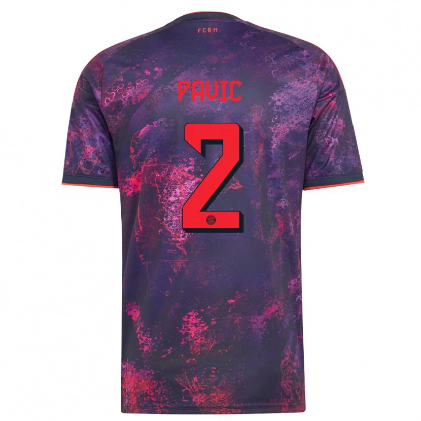 Danxen Dames Filip Pavić #2 Paars Rood Thuisshirt Derde Tenue 2026/27 T-Shirt België