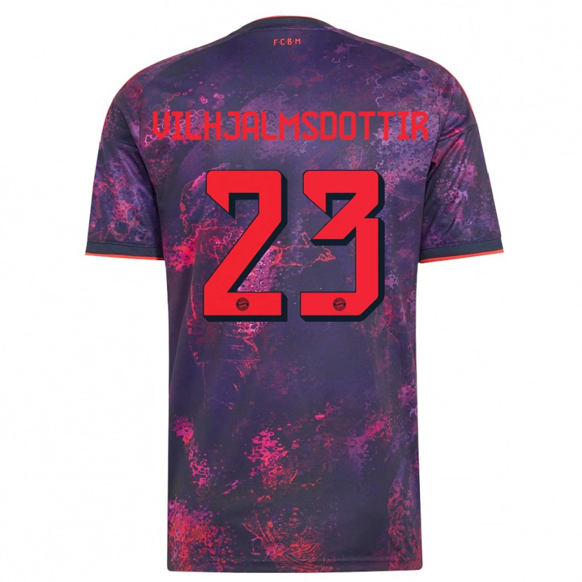 Danxen Dames Karolina Lea Vilhjalmsdottir #23 Paars Rood Thuisshirt Derde Tenue 2026/27 T-Shirt België