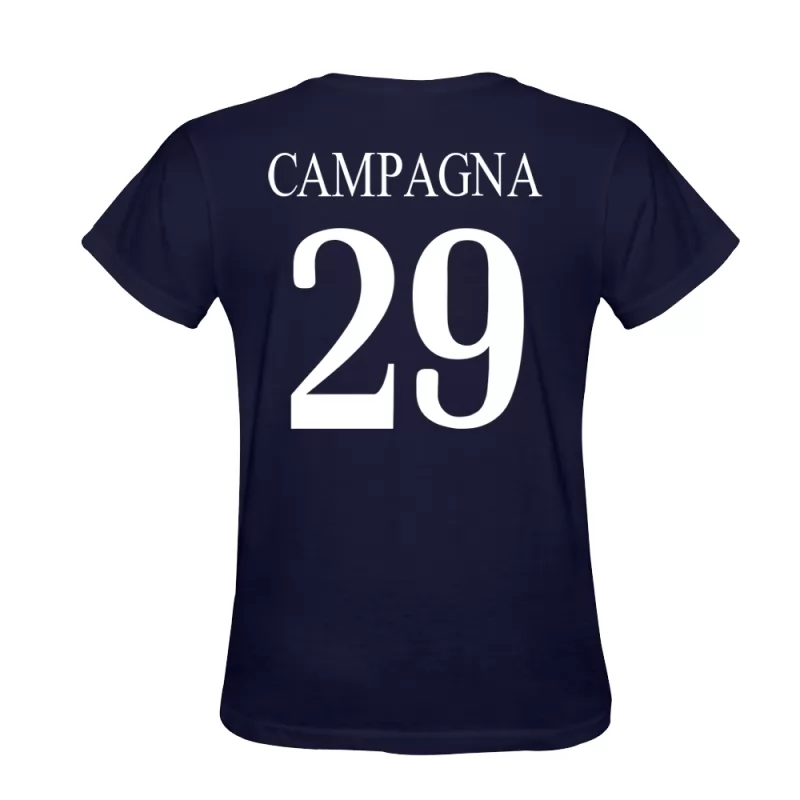 Heren Francesco Campagna #29 Donkerblauw Voetbalshirt T-shirt Ontwerp Shirt België