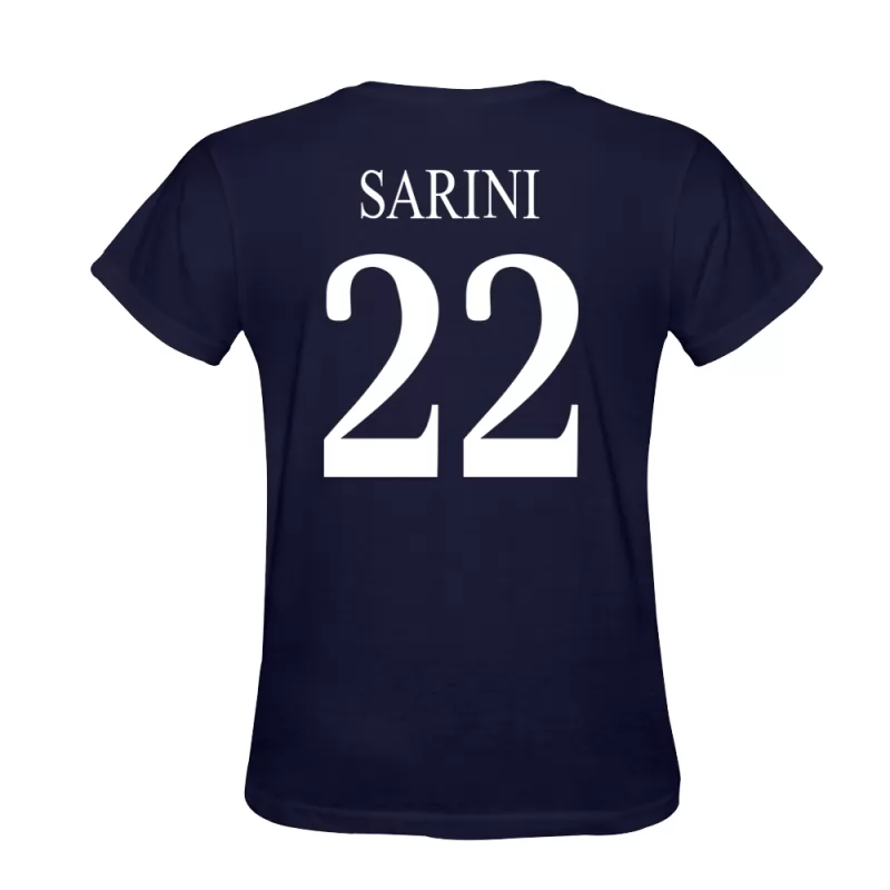 Heren Lorenzo Sarini #22 Donkerblauw Voetbalshirt T-shirt Ontwerp Shirt België