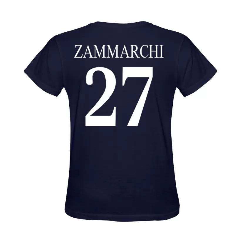 Heren Andrea Zammarchi #27 Donkerblauw Voetbalshirt T-shirt Ontwerp Shirt België